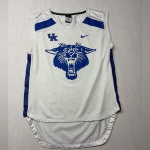 Nike Rare Kentucky Wildcats UK Away White Basketball Jersey #0 scratch mascot M